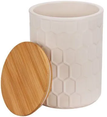 Wenko Wenko Vorratsdose Modell Maya, Keramik, (1-tlg), Frischhaltedose für Lebensmittel und Vorräte, luftdichter Deckel, Weiß, – Produktbild 8 von 8