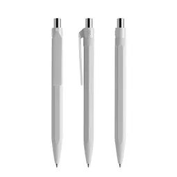 prodir prodir QS50 Soft Touch PRP Push Kugelschreiber, Concrete Grey-Silver chrome finish – Produktbild 1 von 1