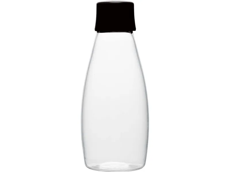 retap retap Trinkflasche "GO" 0,5 l aus Glas mit Schraubverschluss, Black, – Produktbild 1 von 1