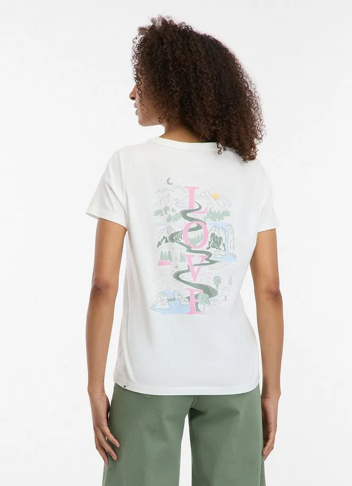 ragwear ragwear T-Shirt ADORI PP mit Print, aus Baumwolle, Regular Fit, Rundhalsausschnitt, Kurzarm, Weiß, – Produktbild 2 von 2