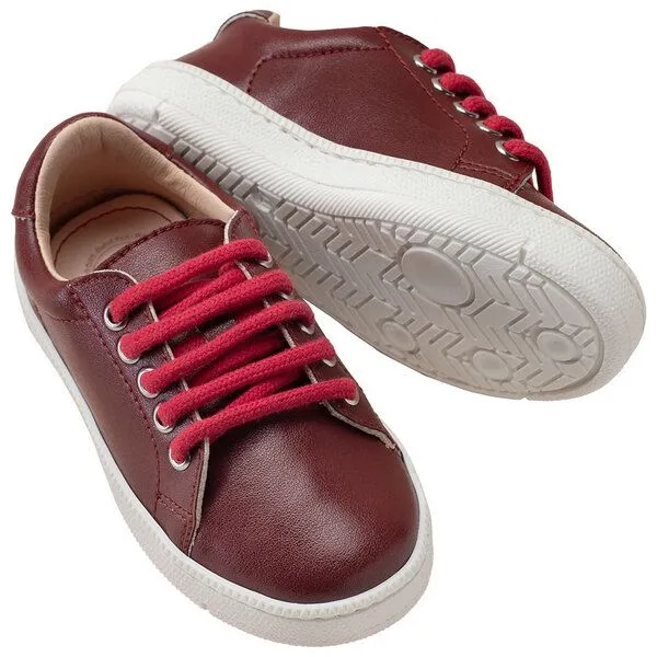 Pololo Pololo Sneaker aus Kaktus-Leder-Imitat vegan, Rot, – Produktbild 2 von 2