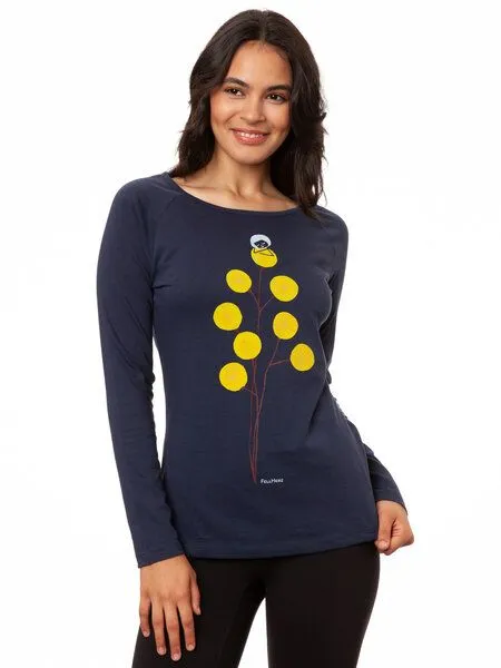 FellHerz FellHerz Damen Raglan Longsleeve Just relax moonlit Bio Fair Vegan – Produktbild 1 von 4