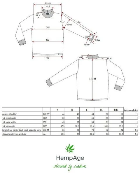 HempAge HempAge Rollkragen Langarmshirt Herren Hanf/Biobaumwolle, Black(schwarz), – Produktbild 3 von 4