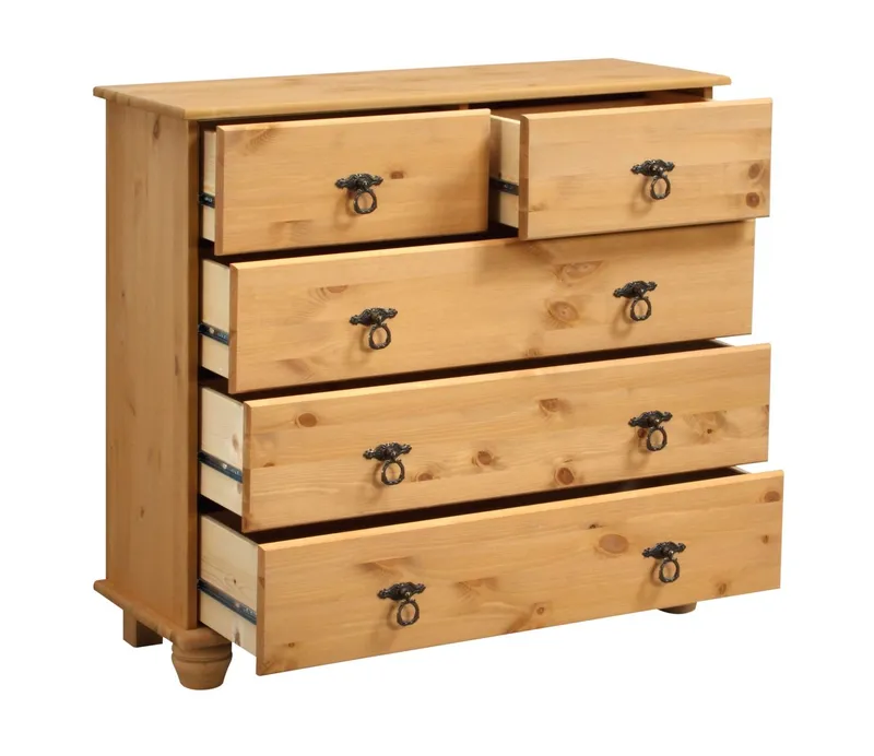 OTTO home Kommode Finca, aus massivem Kiefernholz, mit Schubladen für Stauraummöglichkeiten, Beige, – Produktbild 5 von 5