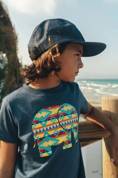 Trendsplant Kid's Organic Navajo Classic T-Shirt Trendsplant Blue, Blau, – Produktbild 1 von 3