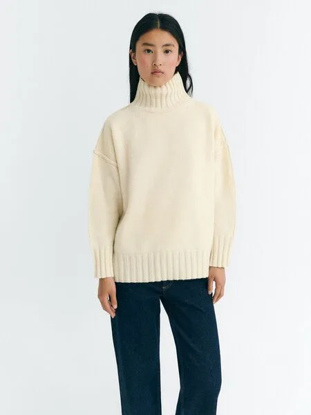 thinking mu thinking mu Damen Pullover - Imogen Knitted Sweater - aus Wolle, Ecru (creme), – Produktbild 1 von 3