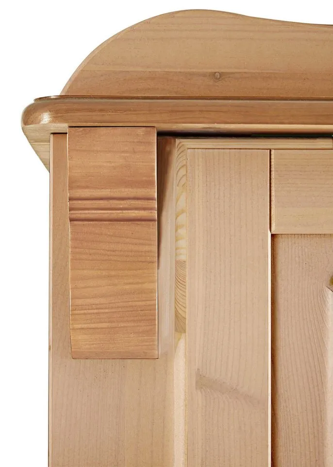 OTTO home Kleiderschrank Adele (Breite x Höhe x Tiefe ca: 207 cm x 191 cm x 53,5 cm) Massive Kiefer,Spiegel, Landhausstil, Beige, – Produktbild 5 von 5