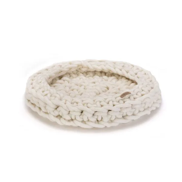 Treusinn Treusinn Katzenkorb MEWOW / 100% Schafschurwolle / Ø 45 cm, Creme, – Produktbild 1 von 4