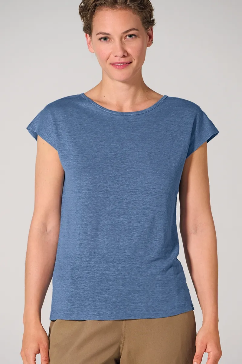 HempAge Hempage Damen vegan T-Shirt Regular Fit Blueberry, Blau, – Produktbild 2 von 2
