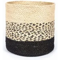 El Puente El Puente Korb | Fair Trade & Handmade aus Bangladesch, Schwarz,natur, – Produktbild 1 von 1