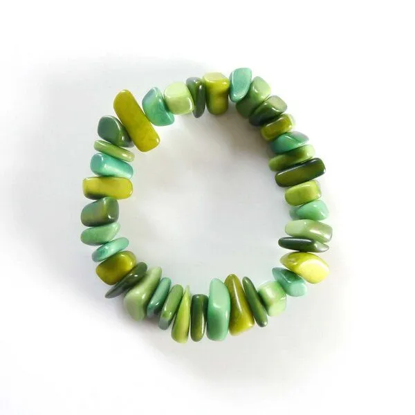 Mekhada Mekhada Tagua Armband RAKIRA, Grün, – Produktbild 1 von 2