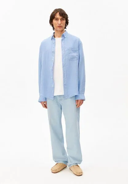 ARMEDANGELS ARMEDANGELS LINEN Herren Hemd aus Leinen, Wedgwood, – Produktbild 4 von 4