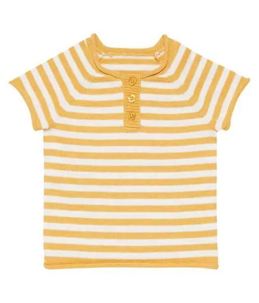 Sense Organics sense-organics Baby Strick Shirt * Rene gelb; navy * GOTS zertifiziert Sense Organics, Navy/weiss, – Produktbild 2 von 2