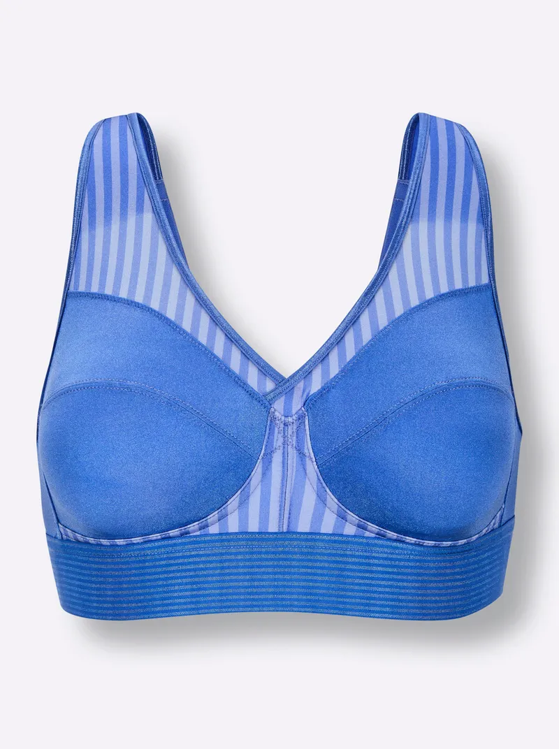 wäschepur Sport-BH ohne Bügel, Mittelblau-bleu, – Produktbild 1 von 2