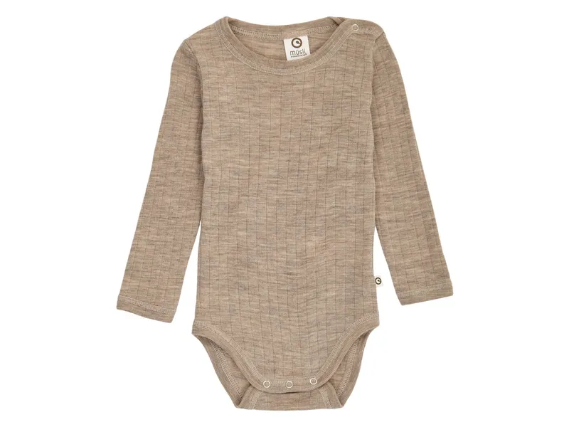 Müsli by Green Cotton Müsli by Green Cotton Langarmbody SW rip, Braun, – Produktbild 1 von 1