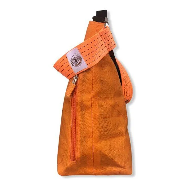 Beadbags Beadbags Schultertasche NET3TJ reused Moskitonetz mit Hochseehafengurt, Orange, – Produktbild 3 von 4