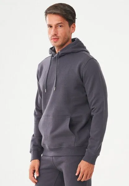 ORGANICATION ORGANICATION Hoodie aus Bio-Baumwolle, Asphalt, – Produktbild 3 von 4