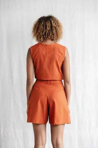 Jyoti - Fair Works Jyoti - Fair Works Bio-Baumwoll Shorts Kamalia Terracotta, Terracotta, – Produktbild 2 von 4