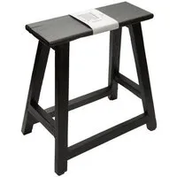 Originalhome Originalhome Chinesischer Hocker aus recyceltem Holz, Schwarz, – Produktbild 5 von 5