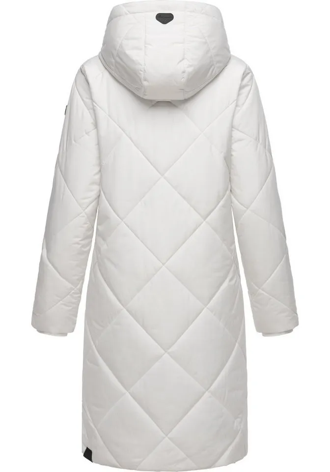 ragwear ragwear Steppmantel Rebela stylischer Winterparka mit abnehmbarer Kapuze, Weiß, – Produktbild 3 von 4