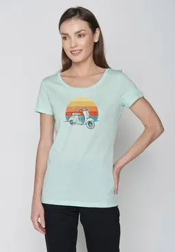 GreenBomb GREENBOMB Lifestyle Scooter Loves - Lässiges T-Shirt aus Bio-Baumwolle / hochwertiger Print / Fair & Vegan – Produktbild 1 von 1