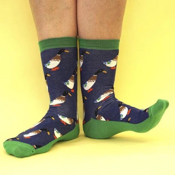 Fräulein Prusselise Fräulein Prusselise Ente Socken blau grün bunt gemustert – Produktbild 1 von 3