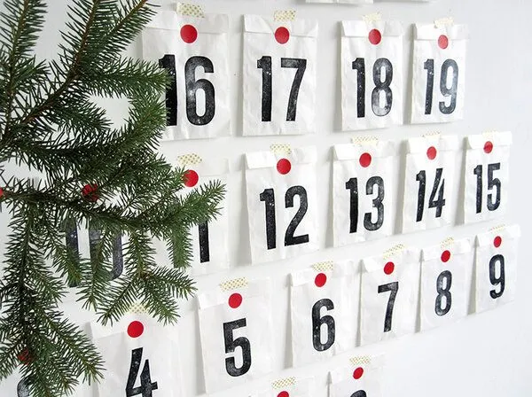 renna deluxe renna deluxe Adventskalender, Aufkleber: rot / schnur: rot-weiß, – Produktbild 2 von 4