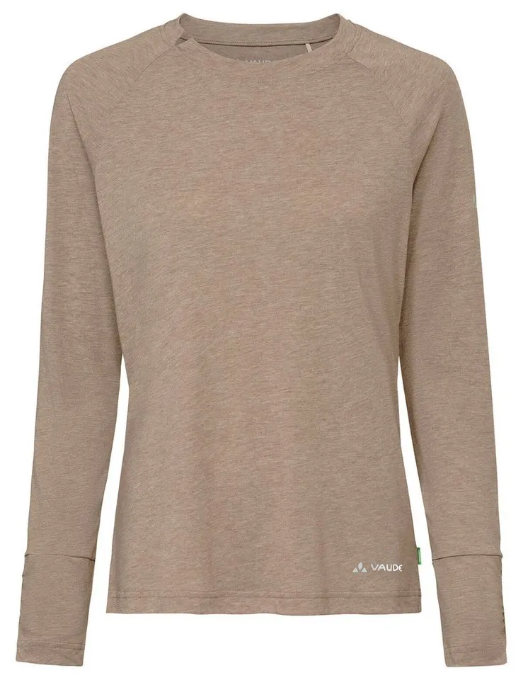 Vaude Vaude T-Shirt Women's Skomer LS T-Shirt III (1-tlg) schnelltrocknendes und funktionelles Shirt, Beige, – Produktbild 1 von 4