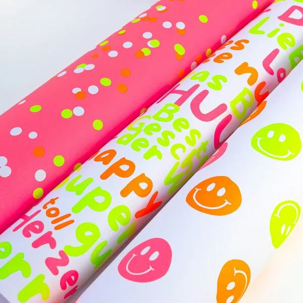Bow & Hummingbird Bow & Hummingbird Geschenkpapier "Neon Konfetti" aus Recyclingpapier – Produktbild 5 von 8