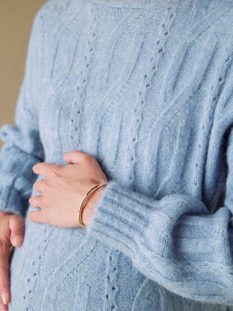 Envie De Fraise Wende-Pullover mit Alpaka für Schwangerschaft und Stillzeit ENVIE DE FRAISE eis, Eisblau, – Produktbild 3 von 4