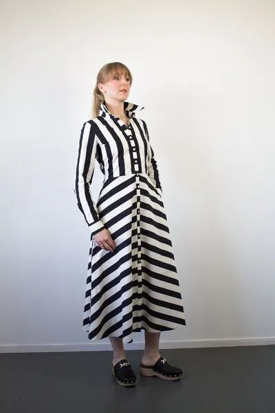Skrabak Skrabak Hemdkleid Alexandra mit Blockstreifen aus Bio-Baumwolle – Produktbild 1 von 3