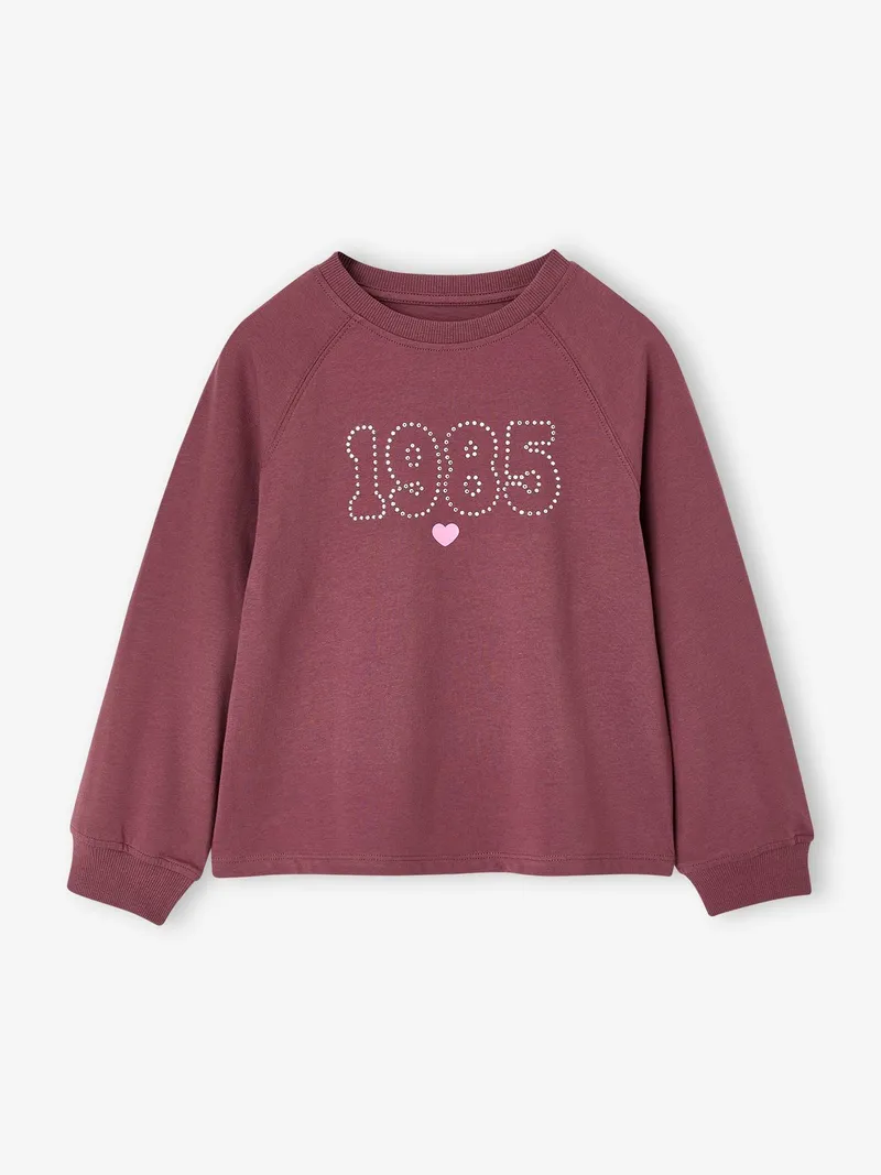 Vertbaudet Shirt mit Sternmotiv Mädchen, Pflaume, – Produktbild 3 von 4