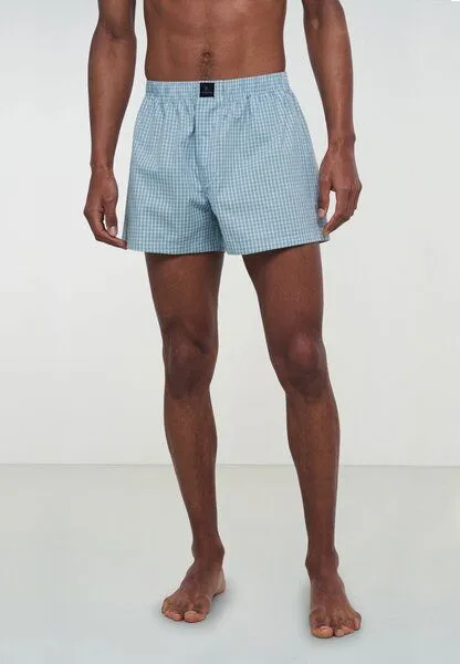 recolution Herren Boxershorts aus Bio-Baumwolle - AMARGO CHECK - recolution, Mineral blue/ white (mehrfarbig), – Produktbild 2 von 4
