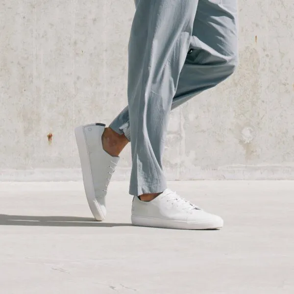 SORBAS SORBAS '82v vegane Sneaker aus Kaktus, All white + black (weiß), – Produktbild 1 von 4