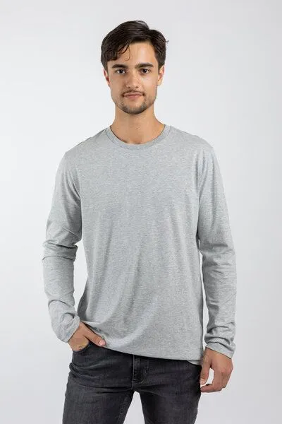 TORLAND TORLAND Herren Longsleeve SHUFFLER, Grau (heather grey), – Produktbild 2 von 4