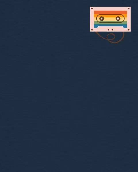 watapparel watapparel T-Shirt Frauen Rainbow Cassette, French navy, – Produktbild 3 von 4