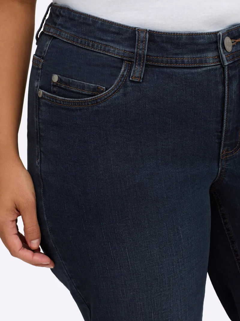 sheego 5-Pocket-Jeans, Dark blue, – Produktbild 2 von 2