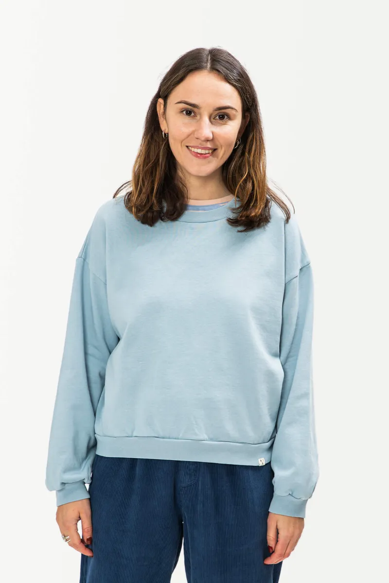 MATONA MATONA Damen vegan Sweatshirt Hellblau-Nebel, Hellblau, – Produktbild 2 von 2