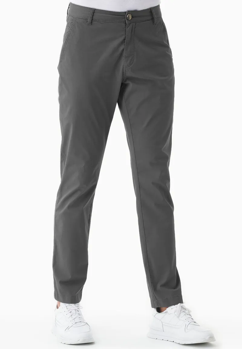 ORGANICATION ORGANICATION Herren vegan Slim-Fit-Hose Asphaltgrau, Grau, – Produktbild 1 von 1