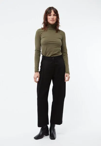 Givn Berlin Givn Berlin Stoffhose GBMAIVE aus TENCEL mit einseitiger Liegefalte, Black, – Produktbild 1 von 3