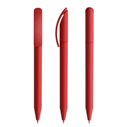 prodir prodir® Drehkugelschreiber DS3 Soft Touch TRR Twist, blaue Mine, dunkelrot – Produktbild 1 von 1