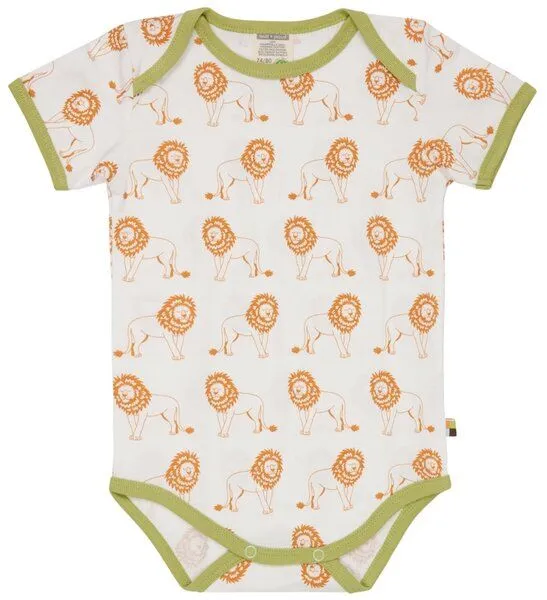 loud + proud loud + proud Baby Body Kurzarm, GOTS-zertifiziert, Grün (löwe), – Produktbild 1 von 1