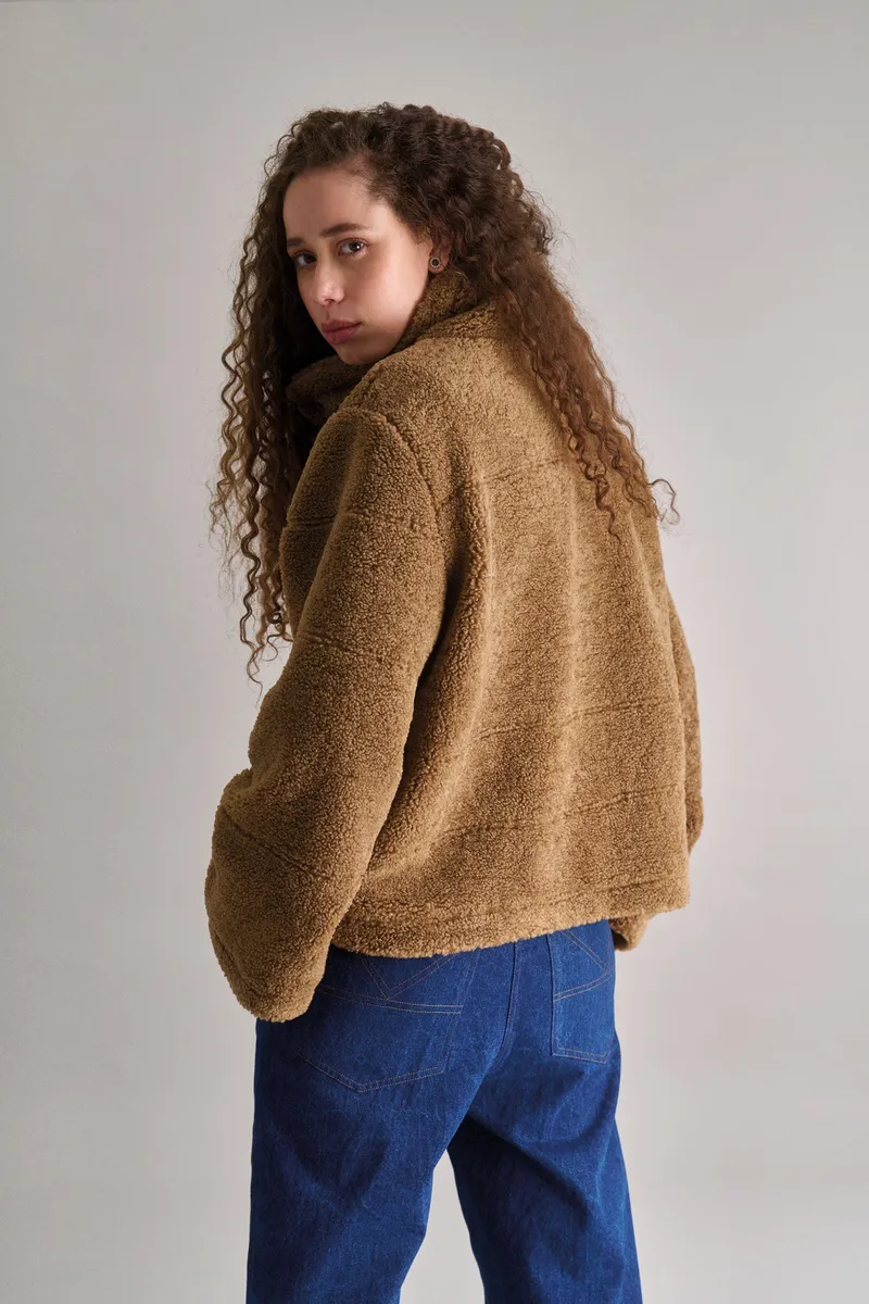 KOMODO KOMODO Damen vegan Jacke Isobel Hellbraun, Hellbraun, – Produktbild 2 von 2