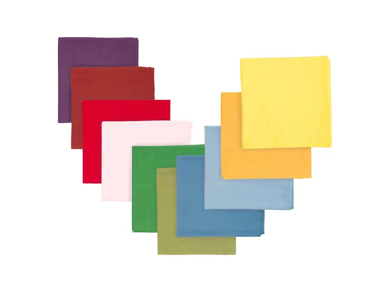 HANS NATUR Spieltücher im 10er Set, 115 x 105 cm Herbstfarben, Mehrfarbig, – Produktbild 1 von 3