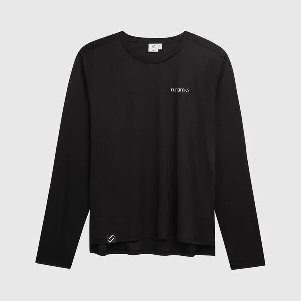 runamics runamics TheMaterialist Running Longsleeve Herren, Schwarz, – Produktbild 1 von 4