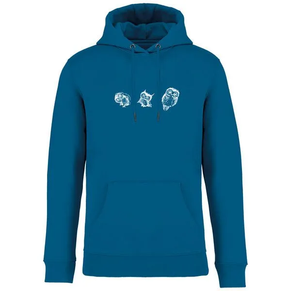 Greenspired Greenspired Basic Bio Unisex Hoody Nr. 4 Three Owls 350g/m² XXS - 3 XL, Safirblau, – Produktbild 1 von 1
