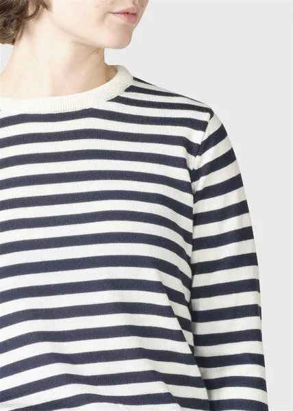 Klitmøller Klitmøller Merino Streifen-Pullover, Cream/ surf blue, – Produktbild 6 von 6