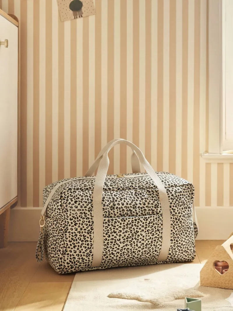Vertbaudet Wickeltasche CATALINA, Wollweiß leo, – Produktbild 1 von 4