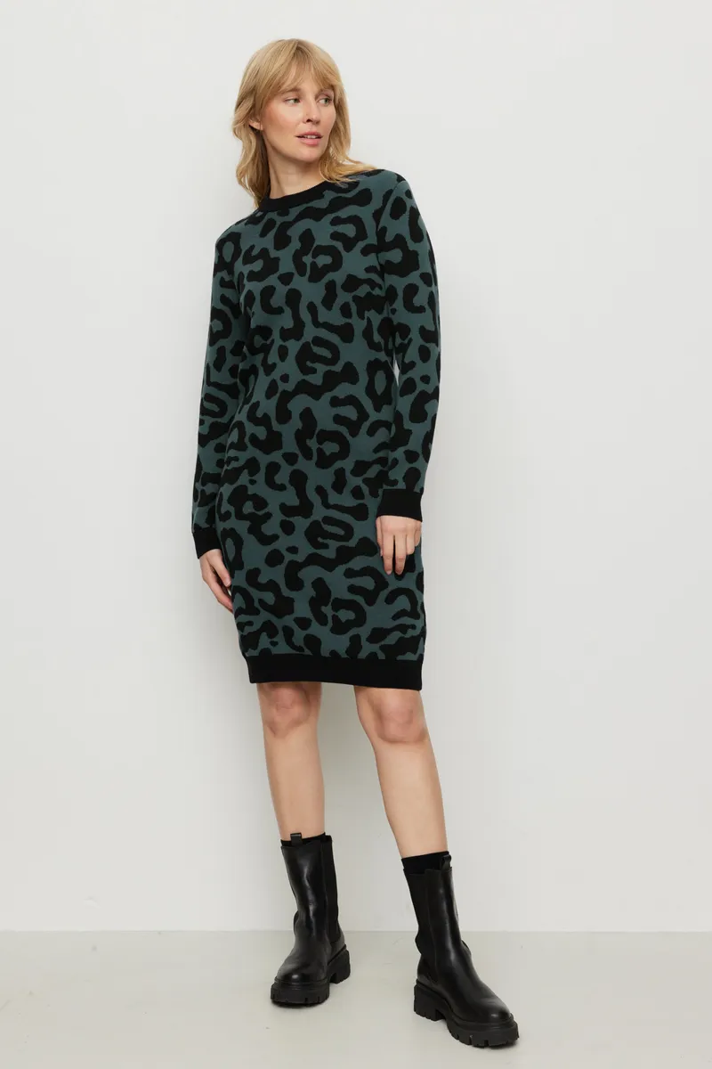 recolution Recolution Damen vegan Kleid Amaranthus Leo In Dunkelgrün, Dunkelgrün, – Produktbild 2 von 2