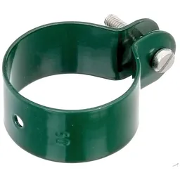 Alberts ALBERTS Schelle, Befest.v.Streben an Pfosten, verzinkt, grün Kst.b., Ø48mm, Breite25mm – Produktbild 1 von 1